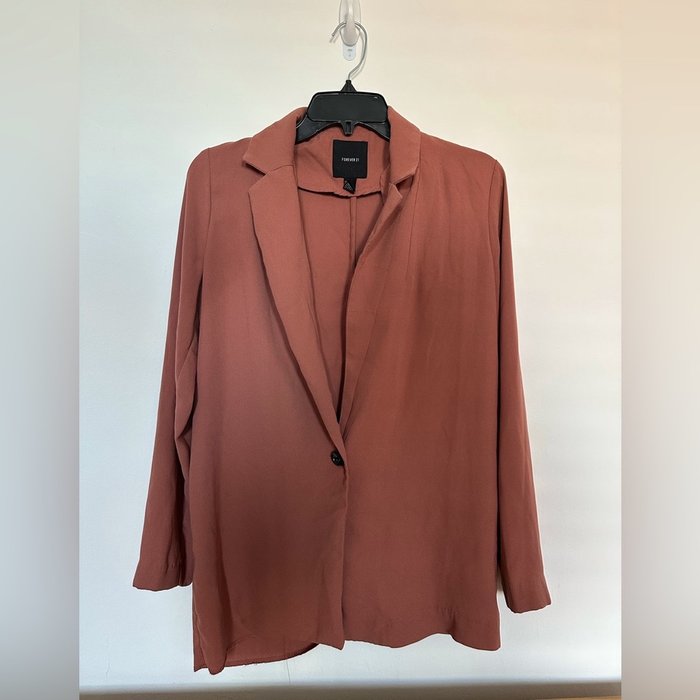 FOREVER 21 LIGHT SALMON BLAZER SIZE XS